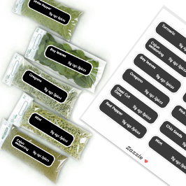 Pegatina Marcas de hierbas y especias mínimas con nombre de