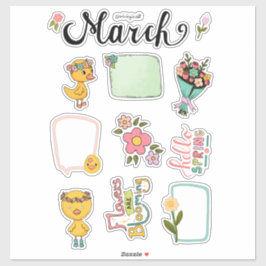 Pegatina March Sticker Sheet – Spring Awakening
