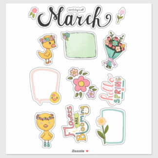 Pegatina March Sticker Sheet – Spring Awakening