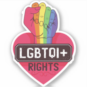 Pegatina Marcha del orgullo gay con bandera arco iris por l