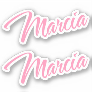 Pegatina Marcia Nombre decorativo en rosa x2