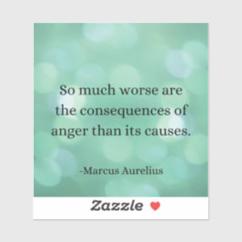 Pegatina Marco Aurelio: Conquistar la ira y encontrar la pa