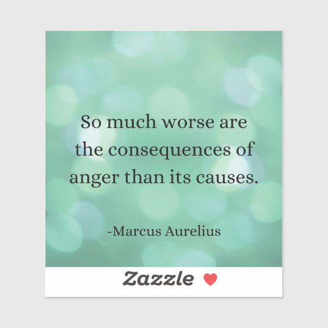 Pegatina Marco Aurelio: Conquistar la ira y encontrar la pa (Hoja)