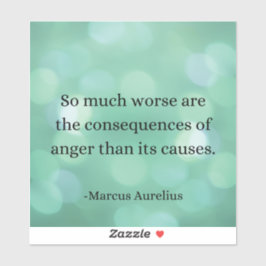 Pegatina Marco Aurelio: Conquistar la ira y encontrar la pa