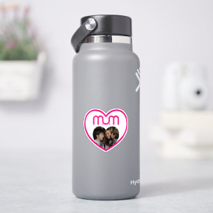 Pegatina Marco de foto de amor MAMÁ Rosa