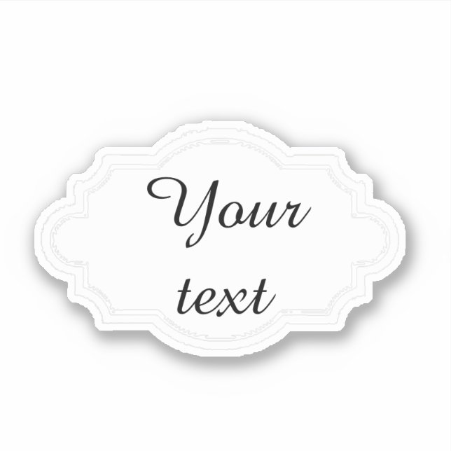 Pegatina Marco elegante personalizado (Anverso)