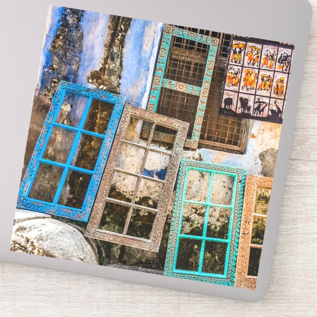 Pegatina Marcos de ventana coloridos (Detalle)