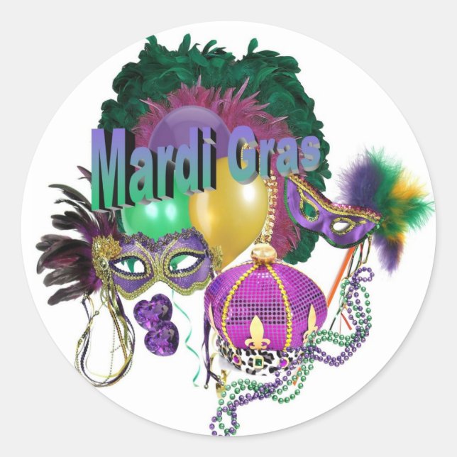 Pegatina Mardi Gras (Anverso)