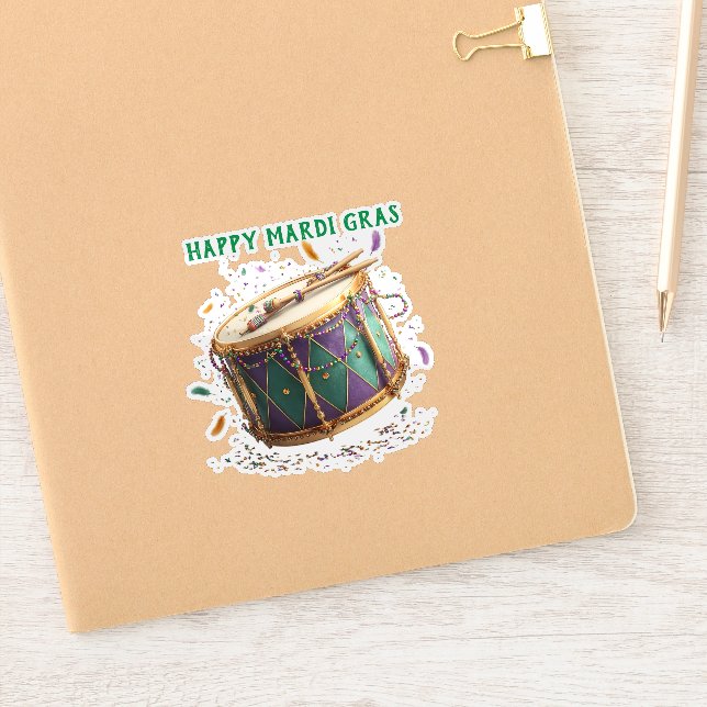 Pegatina Mardi Gras Festive Drum (Cuaderno)