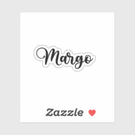 Pegatina Margo Name - Caligrafía manuscrita