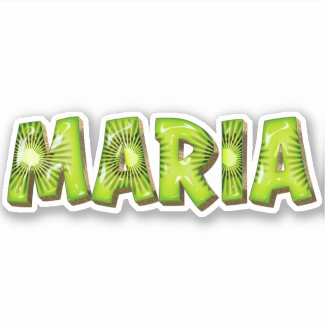 Pegatina Maria Name Kiwi Design Aufkleber Sticker (Anverso)