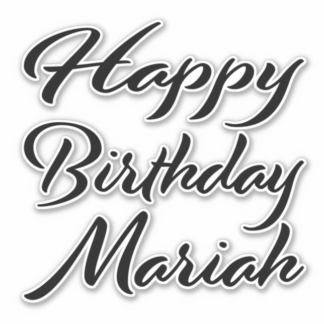 Pegatina Mariah Name Vorname black Sticker Geburtstag (Anverso)