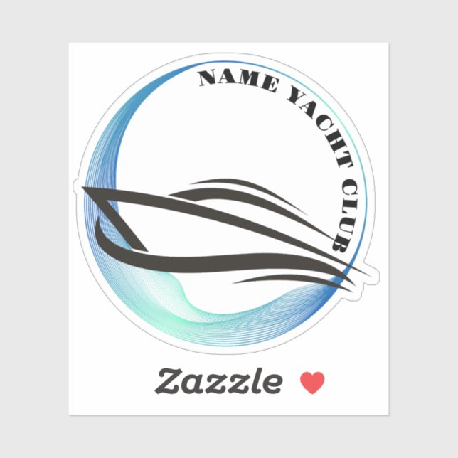 Pegatina Marina azul Nautical Anchor club náutico marina (Hoja)