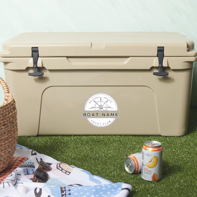 Pegatina Marina azul Nautical Anchor club náutico marina (Enfriador)