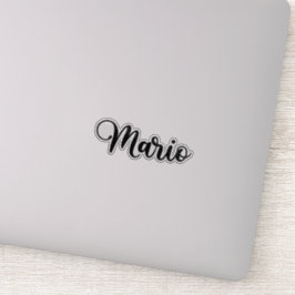 Pegatina Mario Name - Caligrafía manuscrita