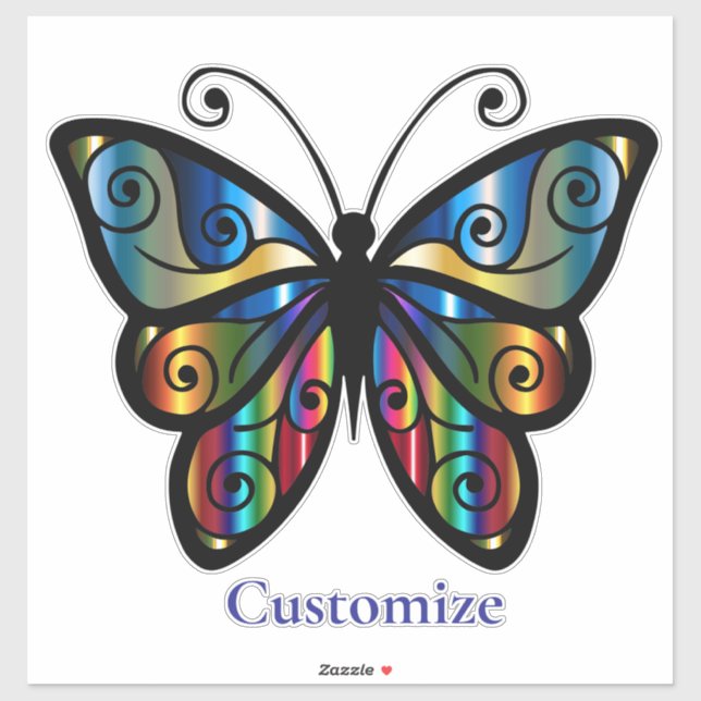 Pegatina Mariposa Colorida Thunder_Cove (Hoja)