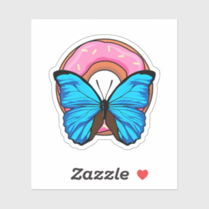 Pegatina Mariposa con Donut