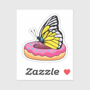 Pegatina Mariposa con Donut