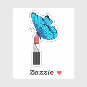 Pegatina Mariposa con lápiz labial