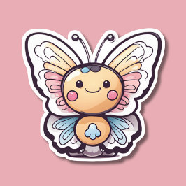 Pegatina Mariposa Cute Kawaii