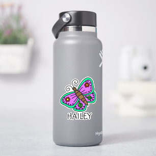 Pegatina Mariposa de bonito y nombre personalizado