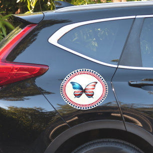 Pegatina Mariposa de Estados Unidos/patriota 4 de julio