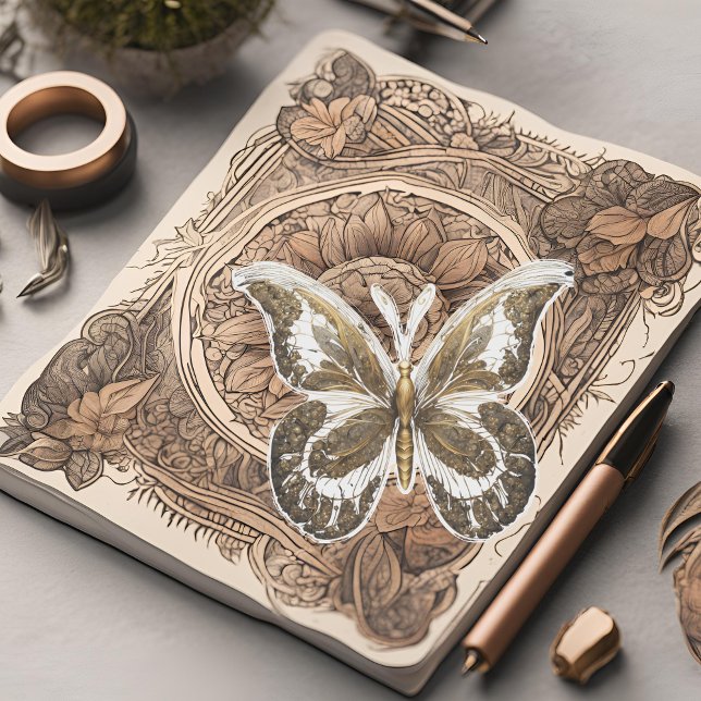 Pegatina Mariposa Dorada Lace (Subido por el creador)