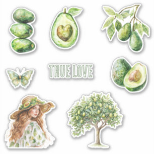Pegatina Mariposa Hembra del Aguacate del Árbol del Amor Ve