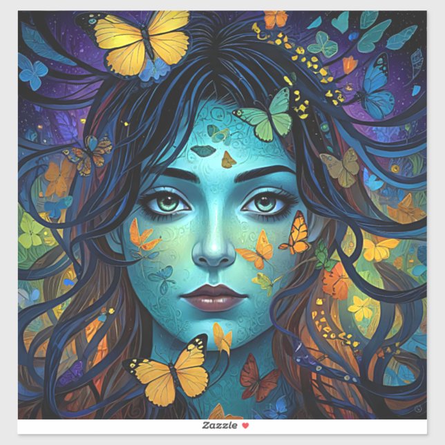 Pegatina Mariposa Maid (Hoja)