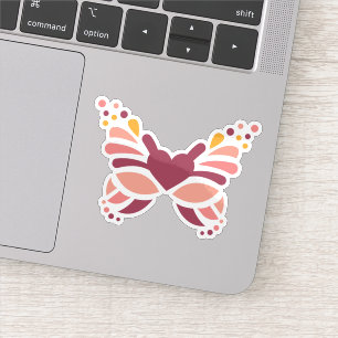 Pegatina Mariposa Pastel Boho Femenina Elegante
