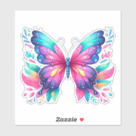 Pegatina mariposa vibrante