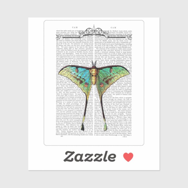 Pegatina Mariposa vibrante (Hoja)