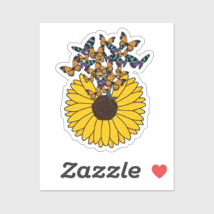 Pegatina Mariposas con girasol