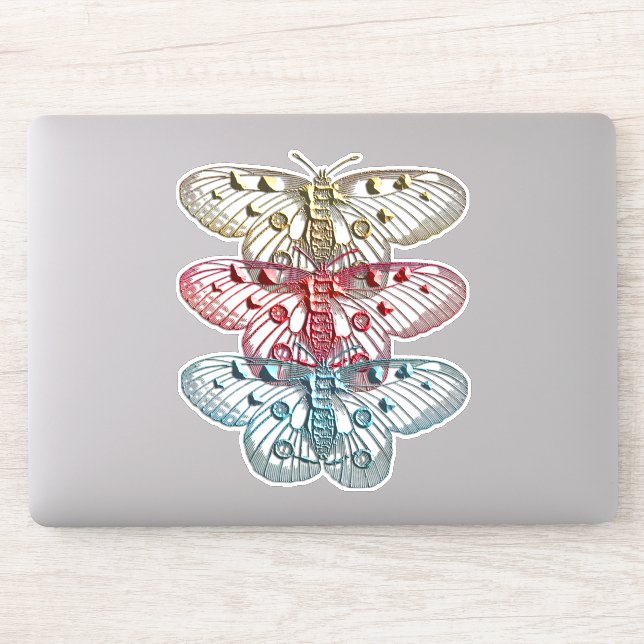Pegatina Mariposas metálicas insectos Bug Art (Ordenador)