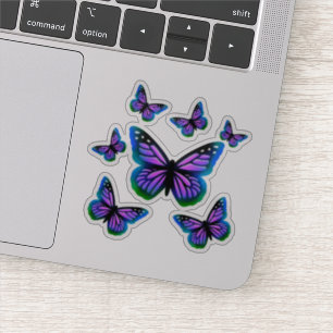 Pegatina Mariposas monarcas   nalgas azul púrpura
