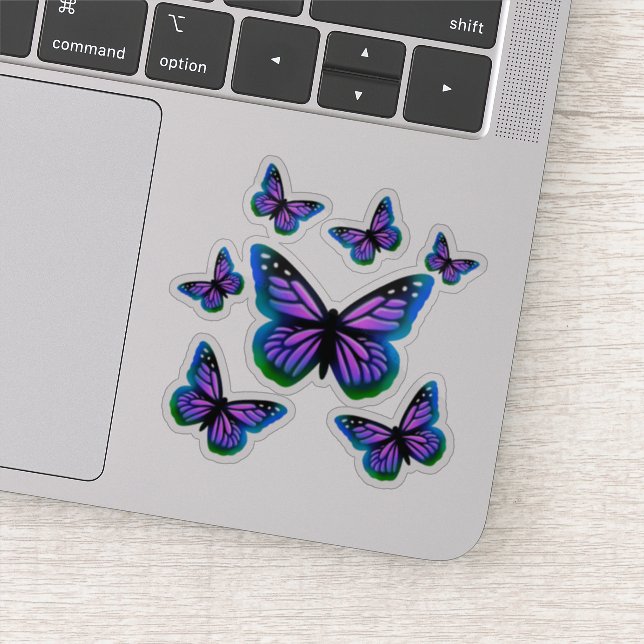 Pegatina Mariposas monarcas | nalgas azul púrpura (Detalle)