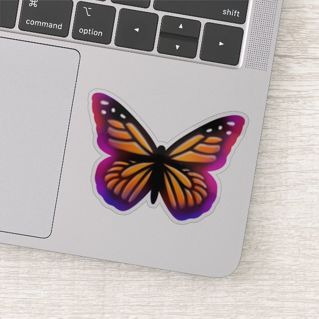 Pegatina Mariposas monarcas | palo de nalgas rosadas (Detalle)