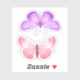 Pegatina Mariposas Moradas Rosadas