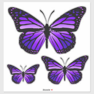 Pegatina Mariposas violetas moradas monarcas