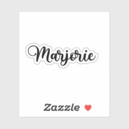 Pegatina Marjorie Name - Caligrafía manuscrita