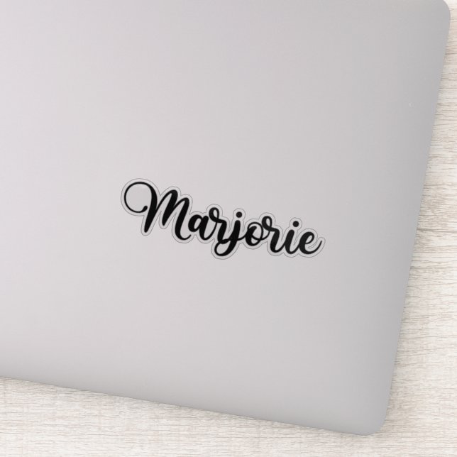 Pegatina Marjorie Name - Caligrafía manuscrita (Detalle)