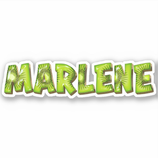 Pegatina Marlene Name Kiwi Design Aufkleber Sticker (Anverso)