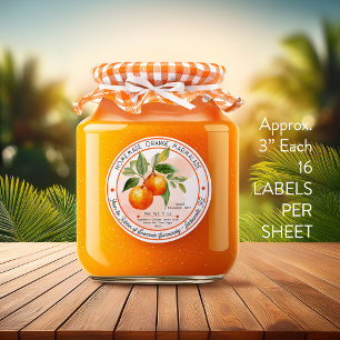 Pegatina Marmalade Naranja Casero Con Tapón 3 En 16   Bande