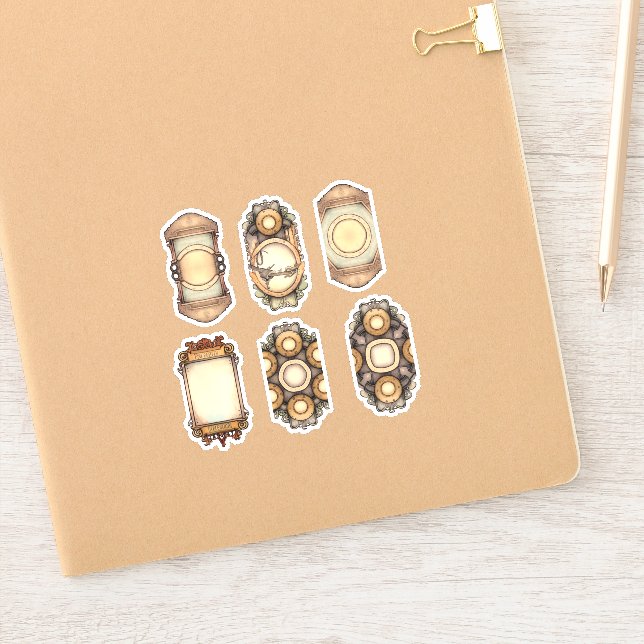 Pegatina Marrón vintage (Cuaderno)