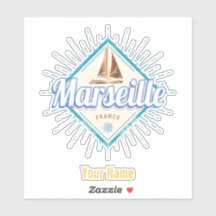 Marsella ciudad Francia barco de vela retro vintag