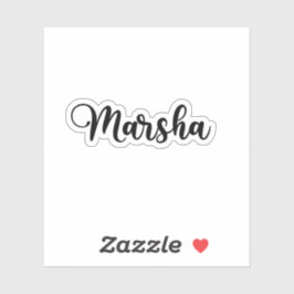 Pegatina Marsha Nombre - Caligrafía manuscrita