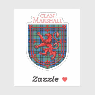 Pegatina Marshall Tartan Scottish Plaid Lion Rampant