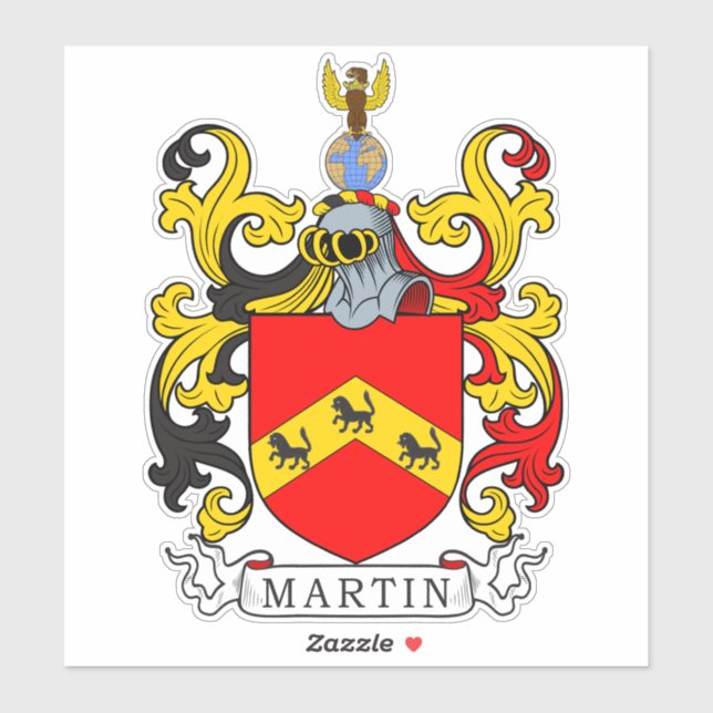 Pegatina Martin Family Crest (Hoja)