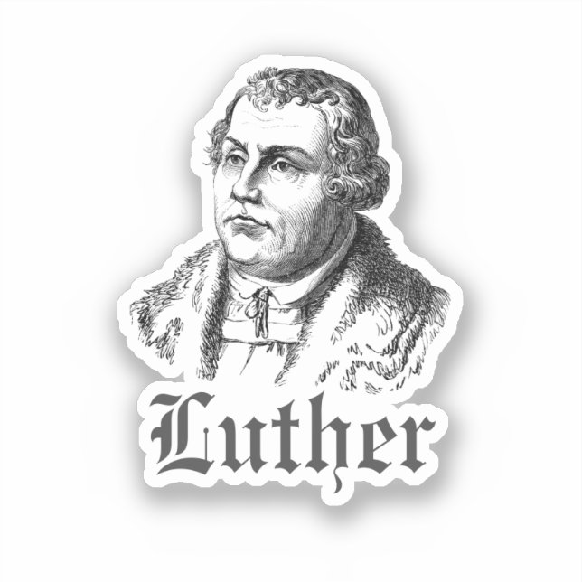 Pegatina Martin Luther (Anverso)