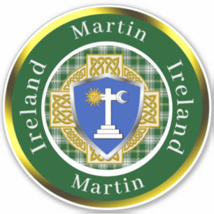 Pegatina Martin Shield y Celtic Cross Personalizado